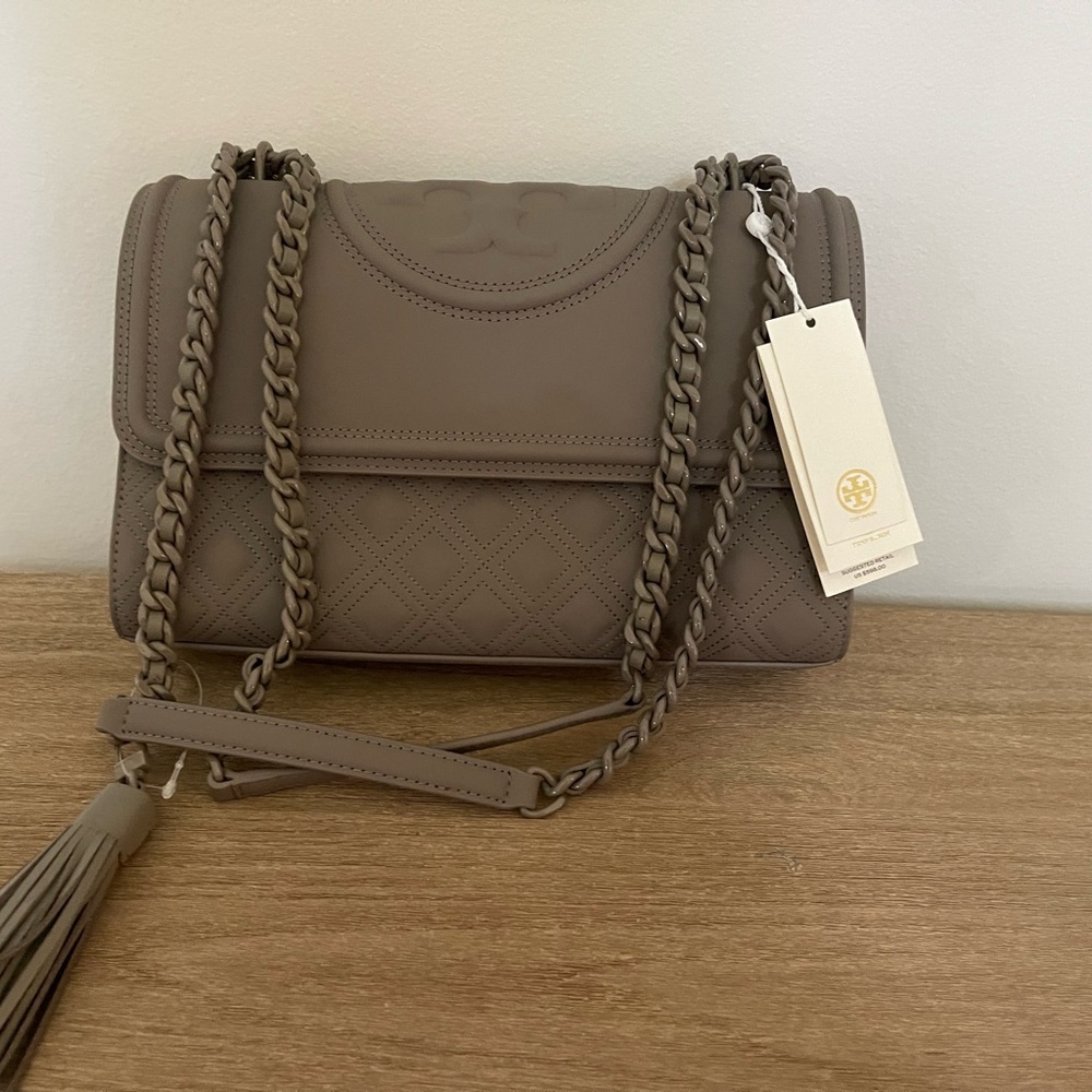 Tory Burch Taupe Shoulder Bag